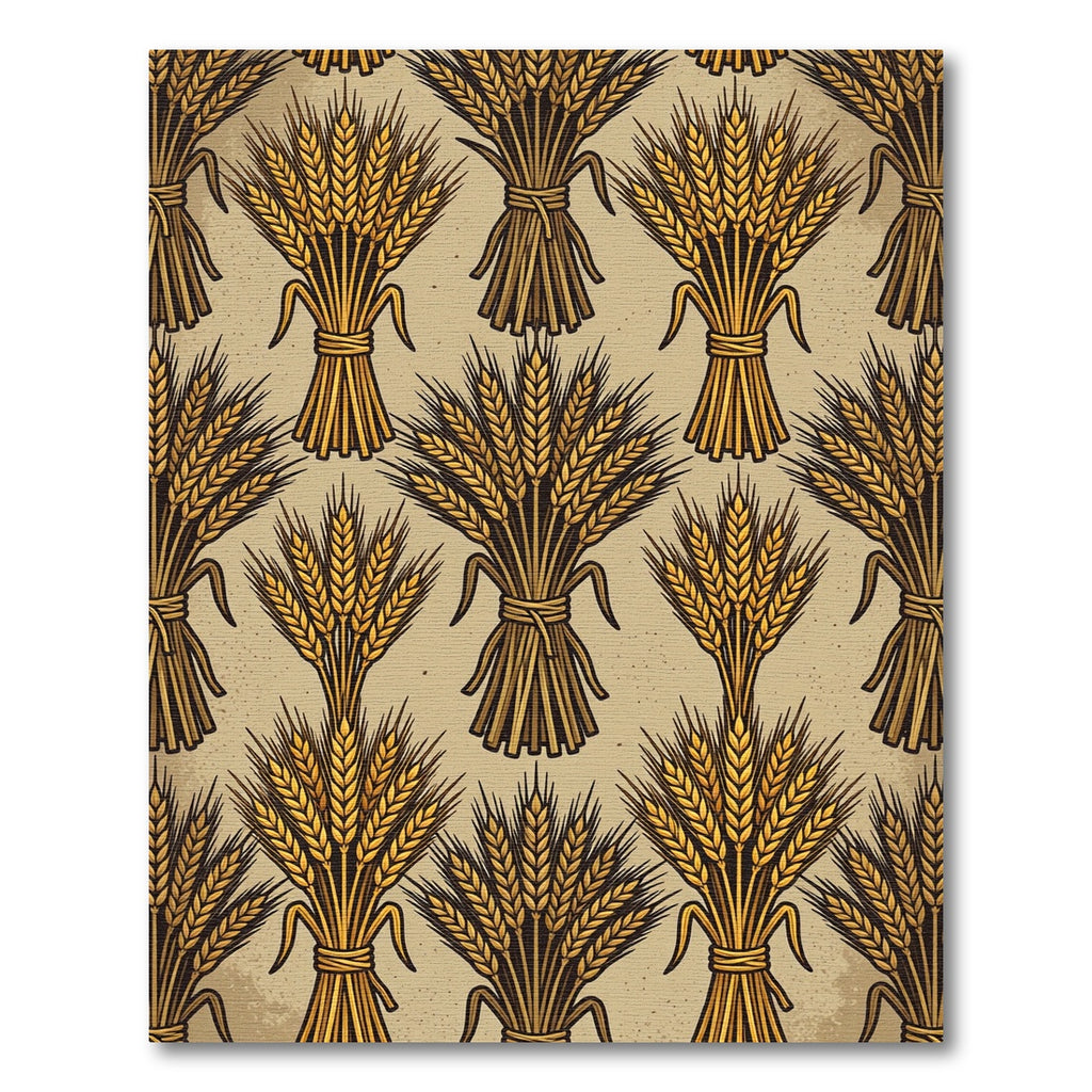 Golden Harvest Wheat Sheaf Wallpaper Rug