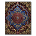 Ornate Royal Blue Crimson Floral Medallion Rug