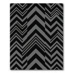 Modern Charcoal Black Geometric Chevron Rug