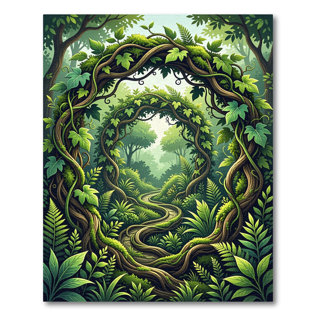 Enchanted Forest Verdant Vine Gateway Rug