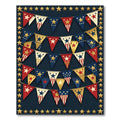 Patriotic Golden Star Bunting Array Rug