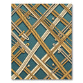 Golden Nautical Rope Geometric Rug