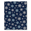 Navy Blue Snowflake Scattered Cluster Rug