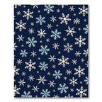 Navy Blue Snowflake Scattered Cluster Rug