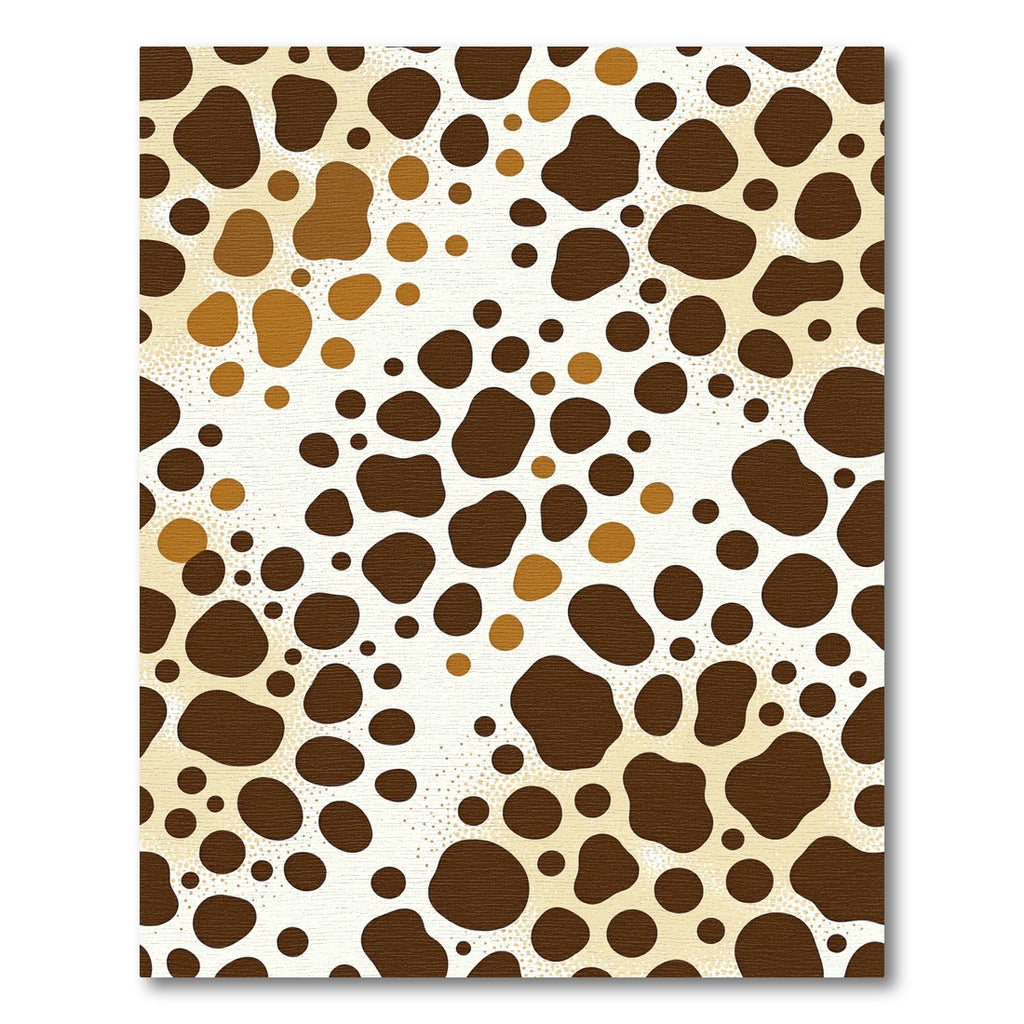 Organic Brown and Amber Spotted Animal Rug