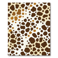 Organic Brown and Amber Spotted Animal Rug
