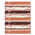 Retro Coral Splatter Stripe Rug
