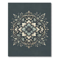 Sage Floral Ornamental Symmetry Medallion Rug