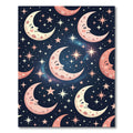 Celestial Moon and Star Night Rug