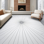 Monochrome Radial Sunburst Rug