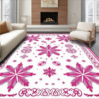 Bold Magenta Floral Starburst Rug