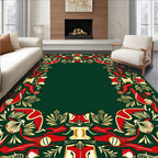 Bold Red Yellow Foliage Border Rug