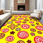 Sweet Cookie and Swirl Yellow Rug