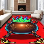 Mystical Cauldron Vibrant Flames Rug