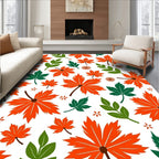 Autumn Maple Leaf Botanical All Over Rug