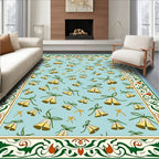 Blue Bell Blossom Border Rug