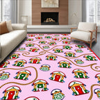 Pink Circus Tent Rope Design Rug