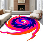 Vibrant Neon Swirl Galaxy Rug