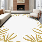 Golden Snowflake Corner Accents Rug