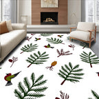 Birds and Fir Branches Repeat Rug