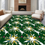 Green Firework Dancer Abstract Rug
