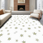 Scattered Golden Starburst White Ground Rug