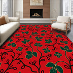 Crimson Ivy Vine Floral Rug
