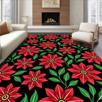 Crimson Floral Botanical Garden Rug