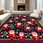 Jolly Santa Claus Holiday Rag Rug