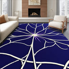 Deep Blue Radiant Starburst Rug