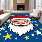 Jolly Santa Claus Starry Night Rug