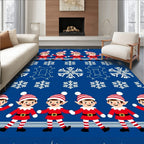 Jolly Elves Snowflake Blue Knit Rug