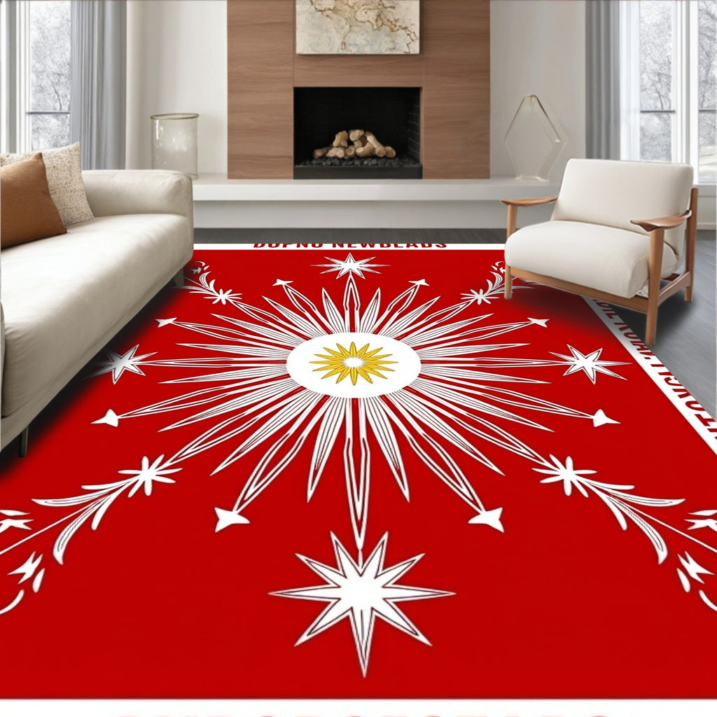 Radiant Sunburst Star Garden Rug