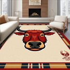 Red Bull Rustic Tartan Border Rug