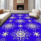 Classic Blue Starburst Medallion Rug