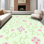 Sweet Hearts Pink Floral Vines Rug