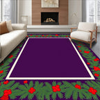 Deep Purple Evergreen Berry Garland Rug