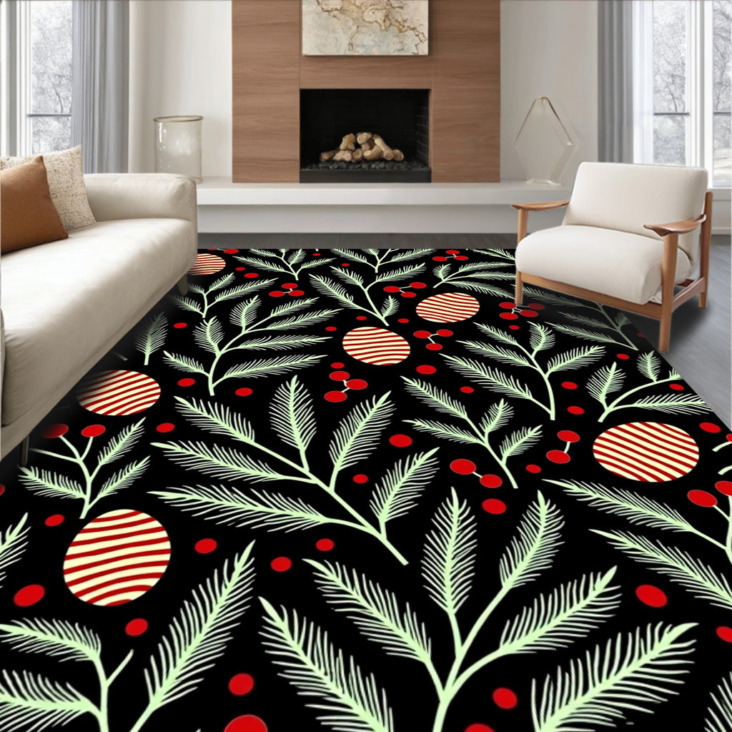 Holiday Egg Leaf Arrangement Rug