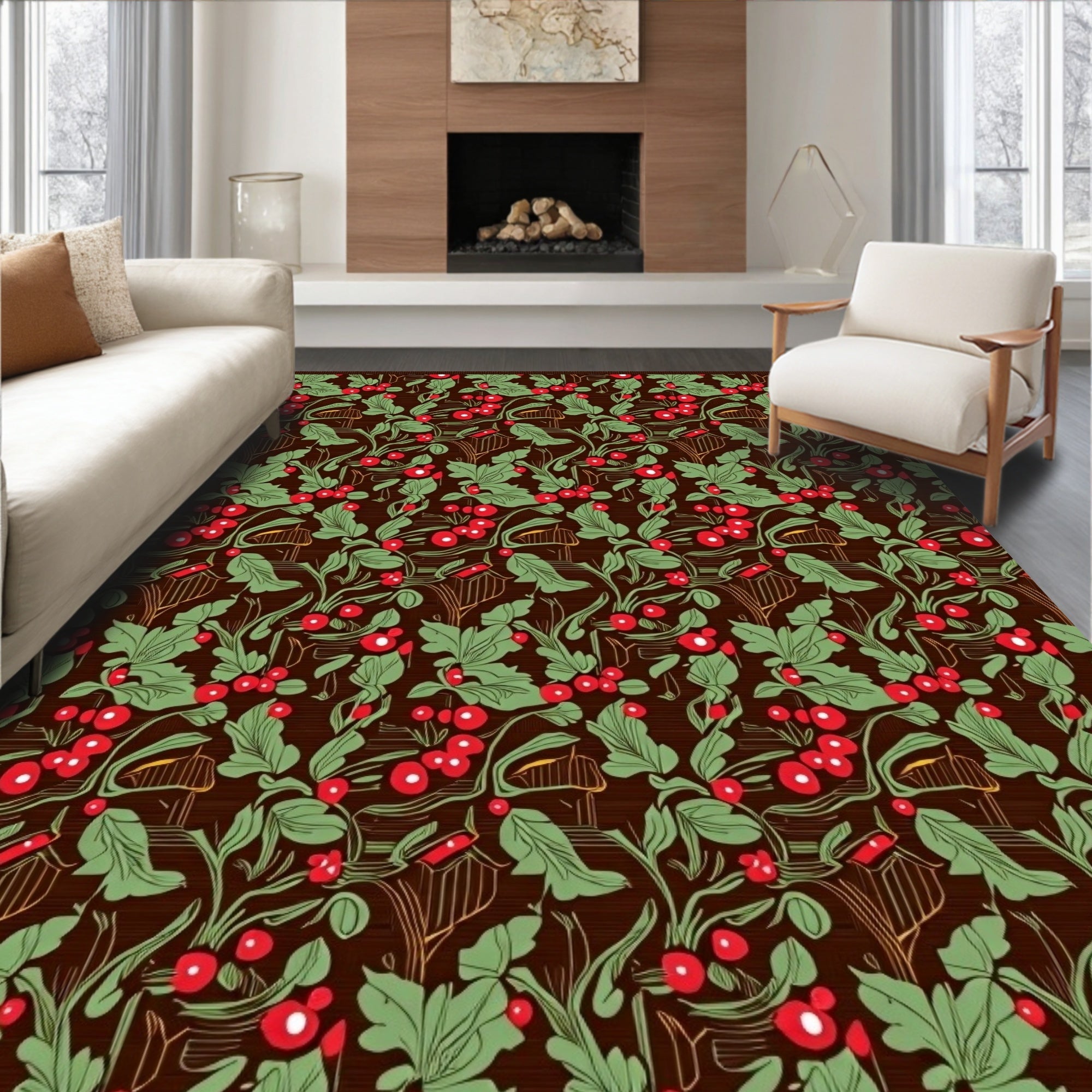 Woodland Cherry Blossom Branch Rug