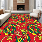 Festive Red Holly Berry Wreath Rug