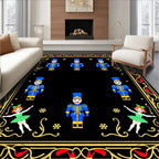 Royal Blue Nutcracker Ballet Frame Rug