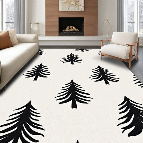 Black Pine Tree Repeat Rug