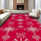 Crimson Cream Starburst Medallion Rug