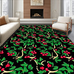Festive Holly Berry Garland Rug