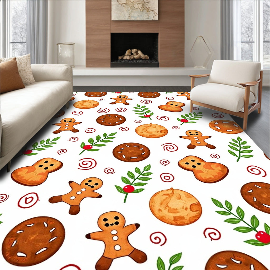Sweet Gingerbread Holiday Cookie Collection Rug