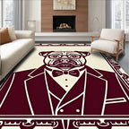 Dapper Pug Gentleman in Suit Rug