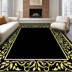 Golden Vine Foliage Rectangle Rug