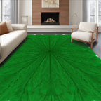 Emerald Green Feathered Fan Rug