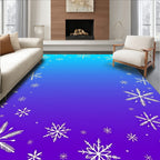 Winter Sky Snowflake Gradient Rug