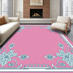 Rose Bloom Border with Intricate Vines Rug